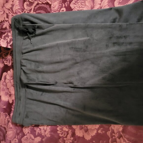 Cuddl Duds Black Velour Pants Size Large 29" inseam - Picture 2 of 5